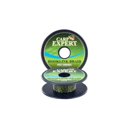 Carp Expert Braided Hooklink Fast Sinking Camou Green M Lbs