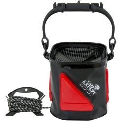 Carp Expert Water Bucket | 18 x 18 x 18cm | Black en Red | Emmer