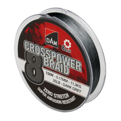 Crosspower 8-Braid|0.22MM | 150M | 13.5Kg | Donkergrijs