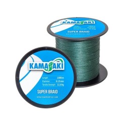 Kamsaki Super Gevlochten lijn Groen | 0.25 MM | 1000 M | 21.3 Kg