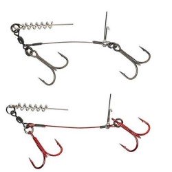 Carbon49 Corkscrew Stinger|Dubbele haak #1/0 | 23KG | 2 stuks 