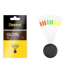 Delphin Stick Gekleurde Rubber Stopper | Maat M | 9 stuks