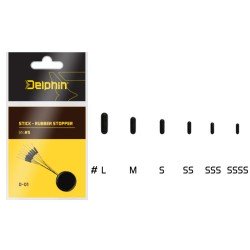 Delphin Stick rubberen stopper zwart|Maat SSSS | 9 stuks 