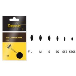 Delphin Olive Rubberen Stopper|Maat SSSS | 9 stuks 